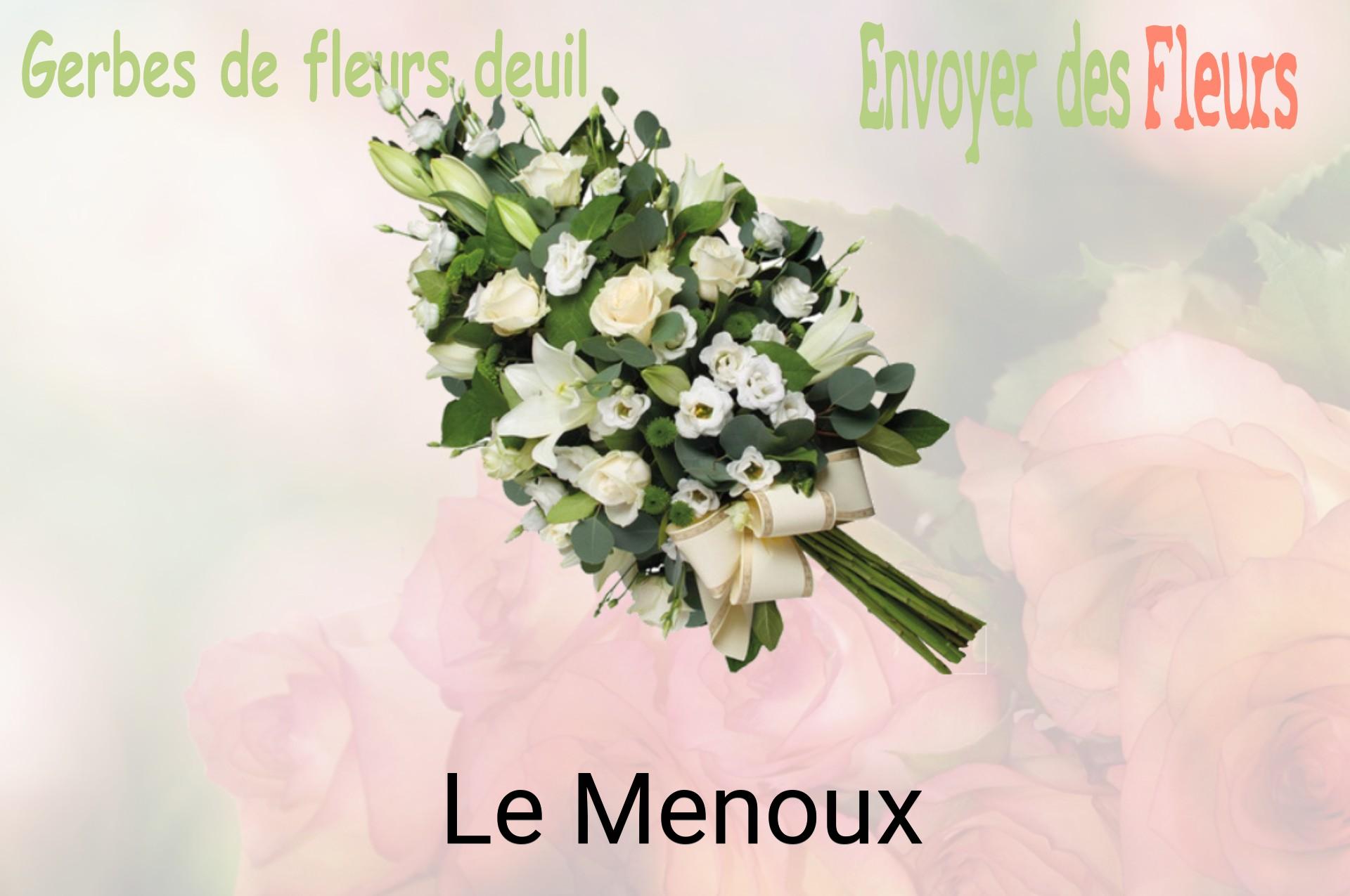 Gerbe de fleurs de deuil livrée à Le Menoux
